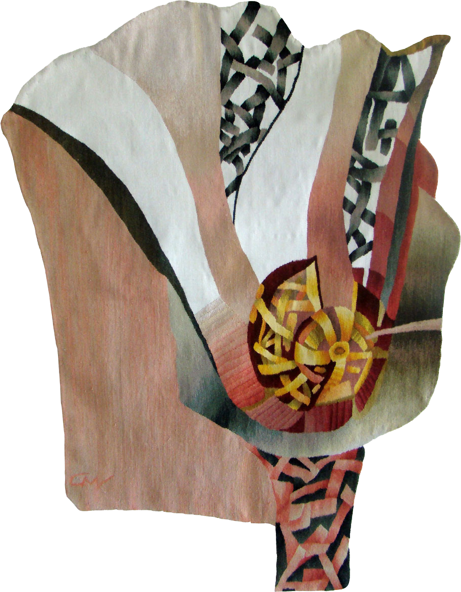 Florală II - 140x100cm Tehnica haute-lisse