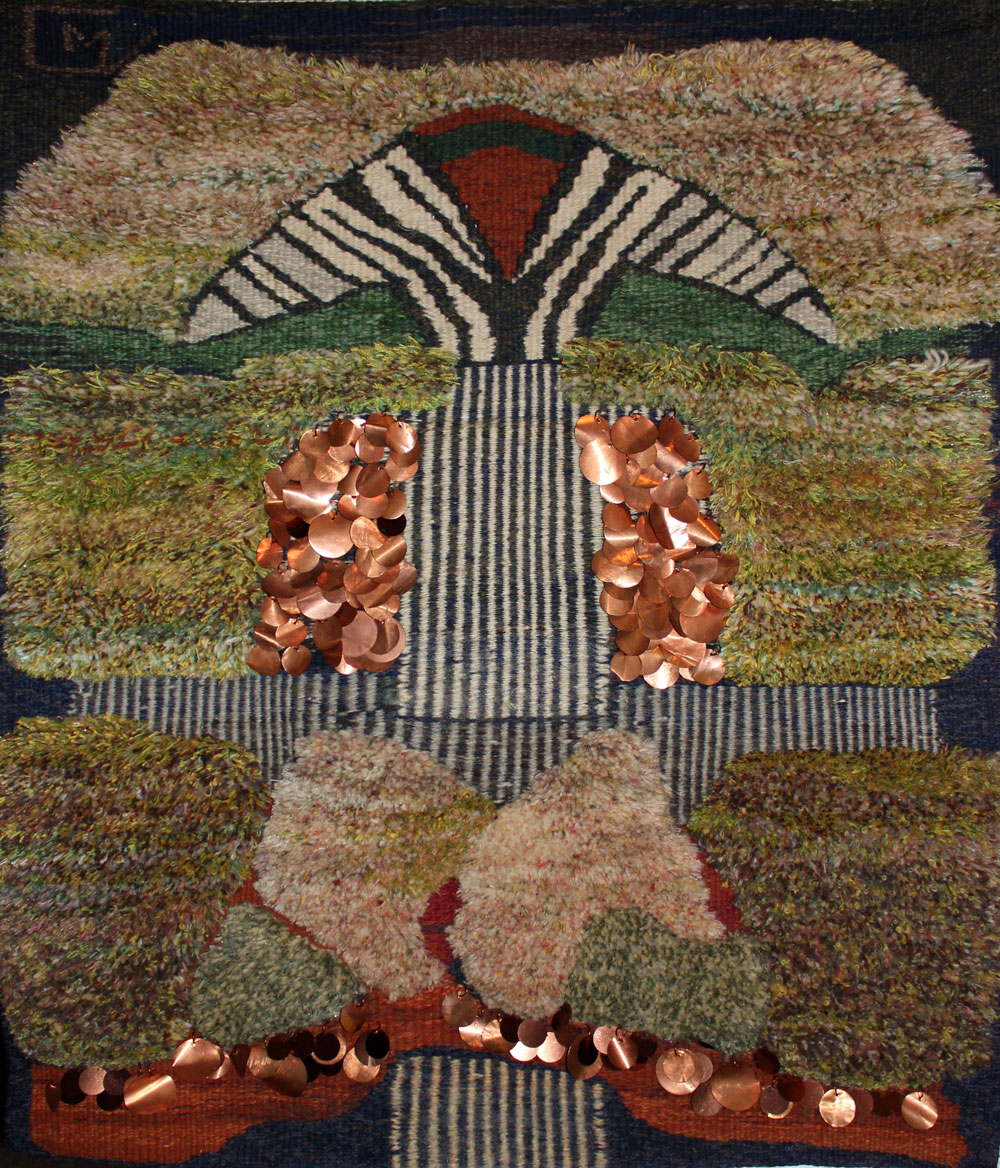 Pomul vieții - 105x85cm Tehnica persan , metal