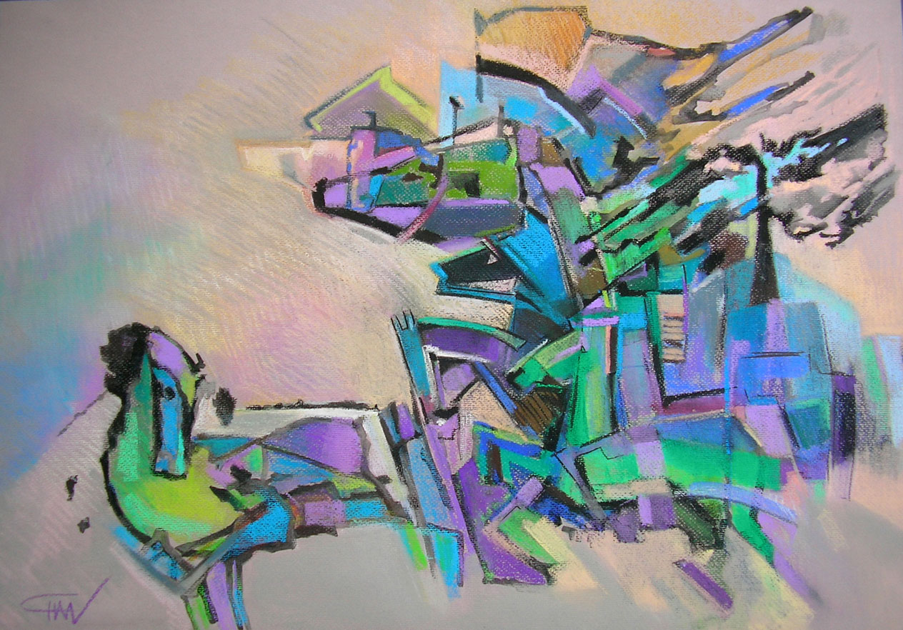 Cai sălbatici - 50x70cm Pastel